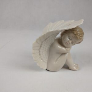 Sleeping Boy Angel with Large Wings