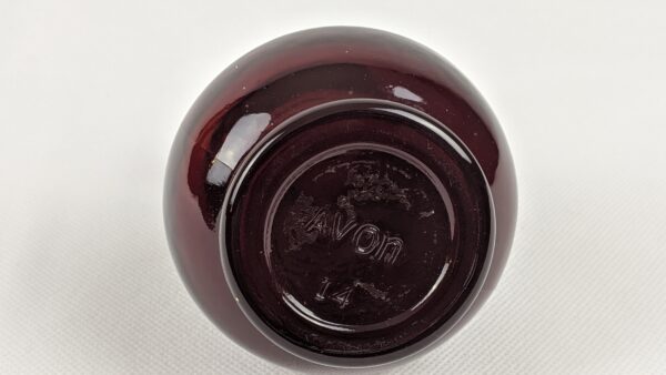 Vintage Avon Ruby Red Glass Bottle with Strawberry Stopper - Image 5