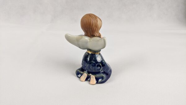 Blue Dress Angel With Horn In Hand - Image 6