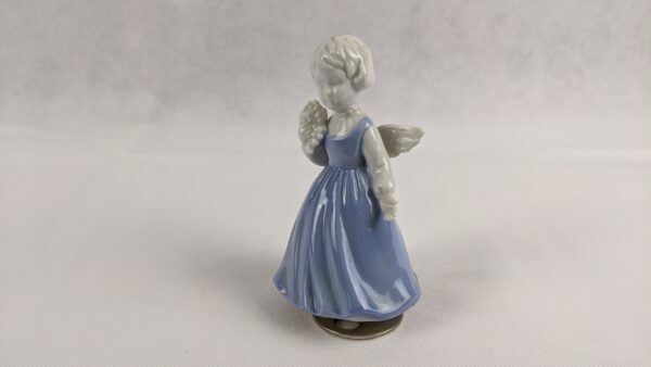 Schmid Blue Dress Angel Music Box Plays Joy To The World - Image 4