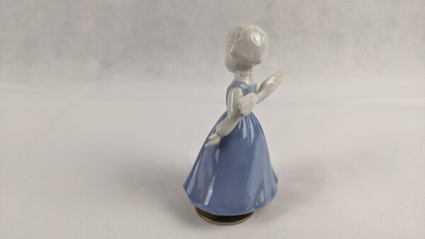 Schmid Blue Dress Angel Music Box Plays Joy To The World - Image 5