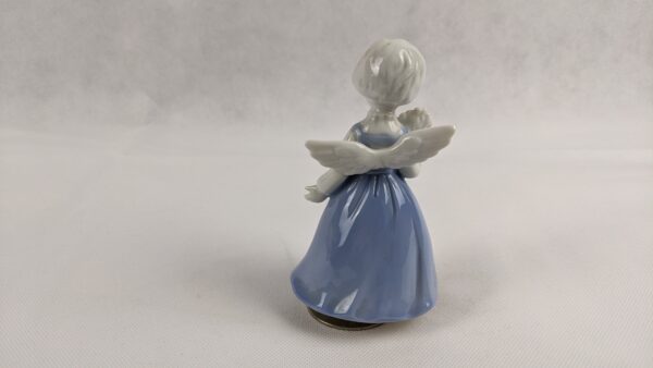 Schmid Blue Dress Angel Music Box Plays Joy To The World - Image 6