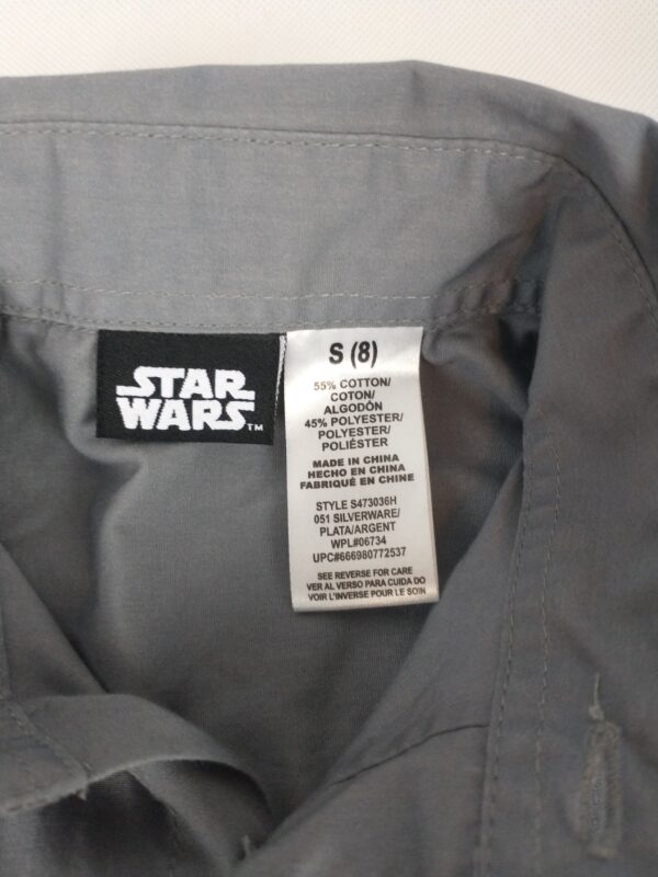 Boys Star Wars Size 8 Gray Button up Dress Shirt - Image 5