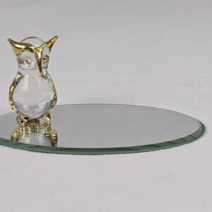 Cute Glass Owl On Mirror