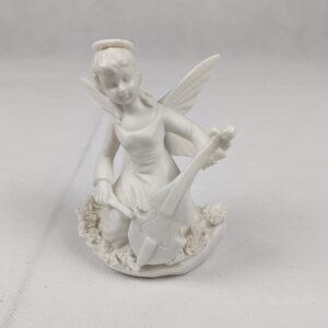 Ceramic White Angel Playing Violin