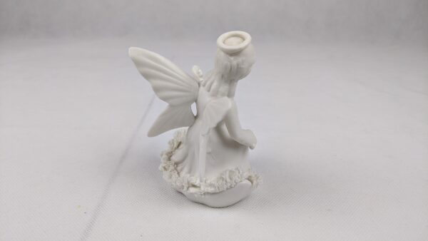 Ceramic White Angel Playing Violin - Image 4