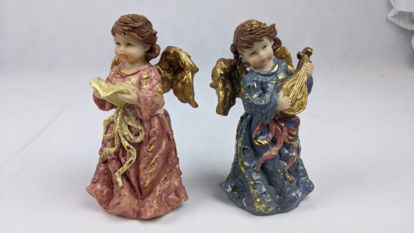 Pair Of Gold Wing Plastic Angels - Image 5
