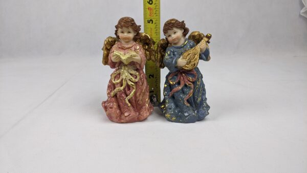 Pair Of Gold Wing Plastic Angels - Image 7