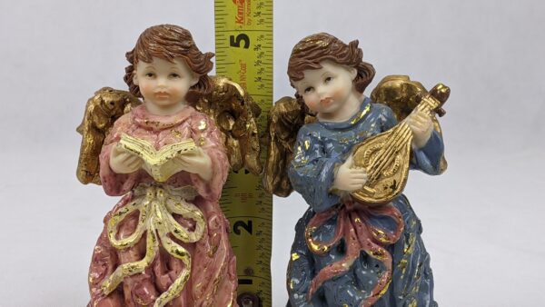 Pair Of Gold Wing Plastic Angels - Image 8