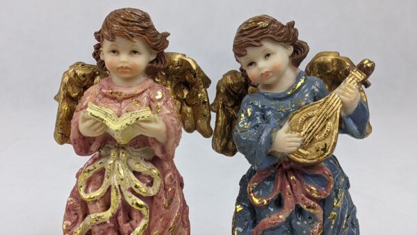 Pair Of Gold Wing Plastic Angels - Image 9
