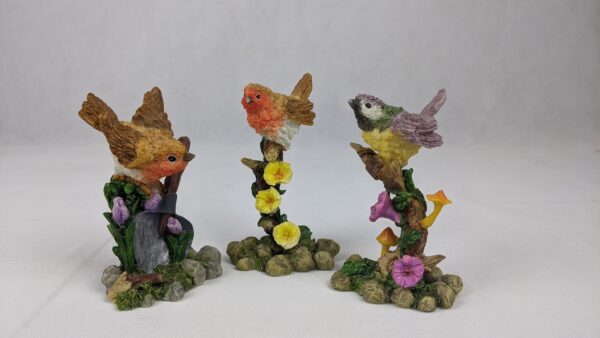 Set Of 3 Bird Figures