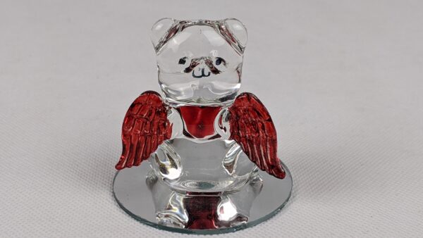 Glass Red Heart And Wings Bear - Image 5