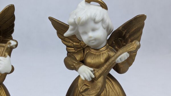Pair of Gold Dress Angels - Image 4