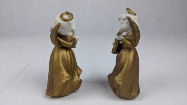 Pair of Gold Dress Angels - Image 5