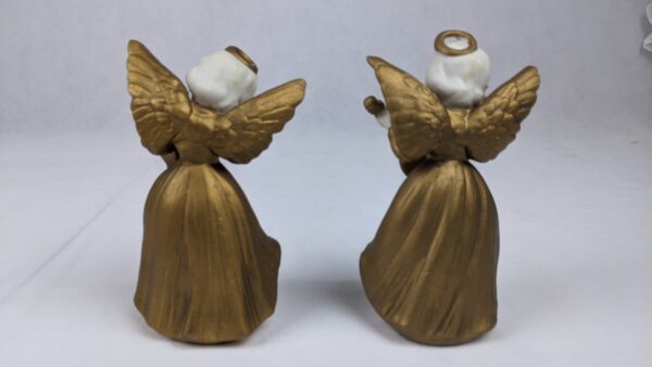 Pair of Gold Dress Angels - Image 6