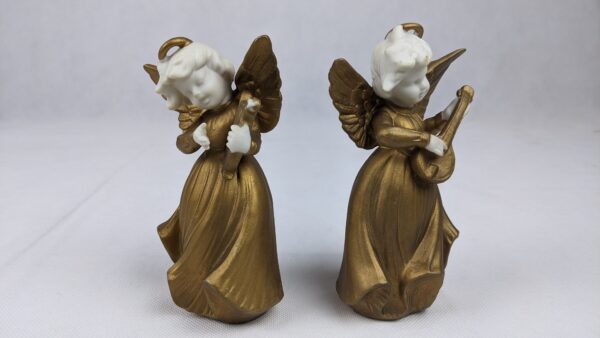Pair of Gold Dress Angels - Image 7