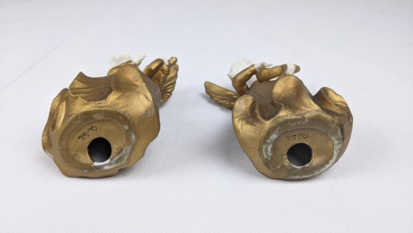 Pair of Gold Dress Angels - Image 9