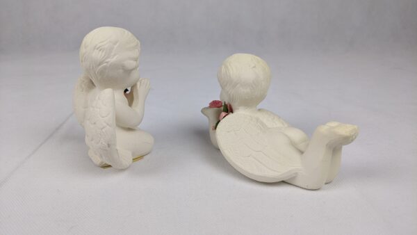1996 Magic Creations Set Of White Ceramic Angels - Image 5