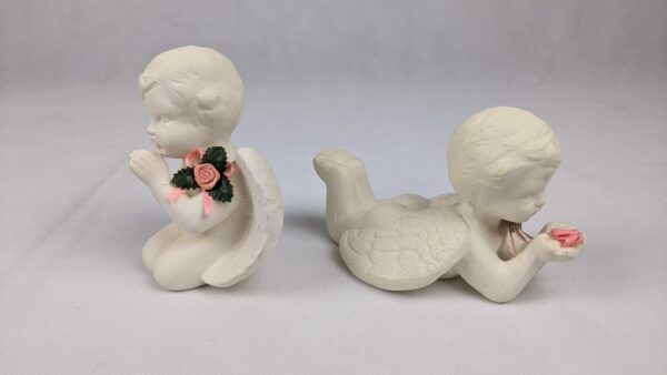 1996 Magic Creations Set Of White Ceramic Angels - Image 7