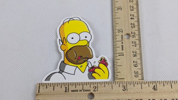 The Simpsons Homer Eating Donut Vinyl Sticker