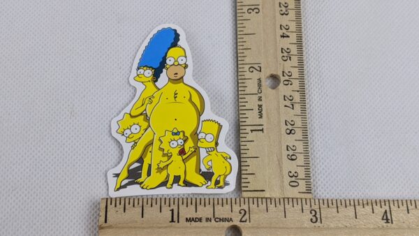 The Simpsons Family Naked Vinyl Sticker