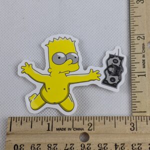 The Simpsons Bart Nirvana Vinyl Sticker