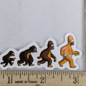 The Simpsons Homer Evolving Vinyl Sticker