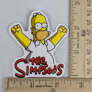 The Simpsons Homer With The Simpsons Logo Vinyl Sticker