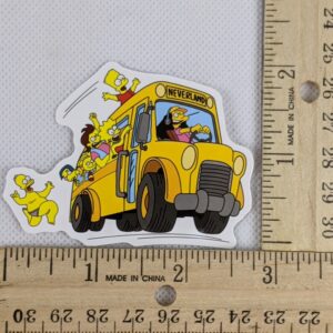 The Simpsons Homer Chasing School Bus