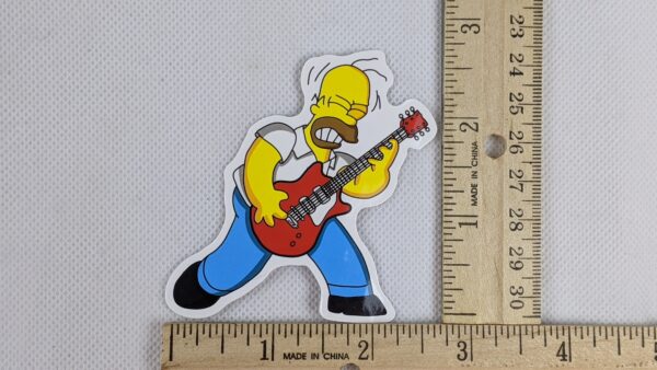 The Simpsons Homer Playing Guitar Vinyl Sticker