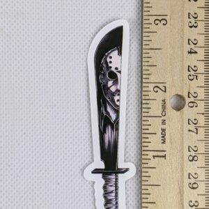 Friday The 13th Jason Reflection On Machete Vinyl Sticker