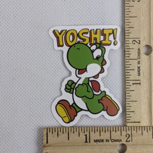Yoshi With Name Vinyl Sticker