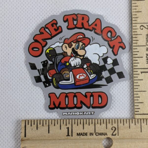 One Track Mind Mariokart Vinyl Sticker