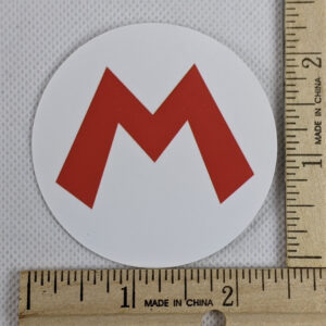 Mario M Logo Vinyl Sticker