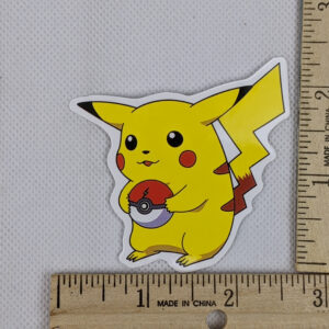 Pikachu Holding Pokeball Vinyl Pokémon Sticker