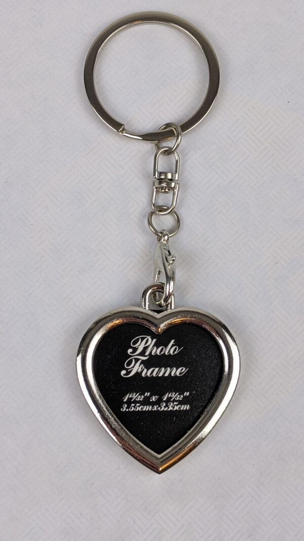 Heart Shaped Metal Photo Frame Keychain