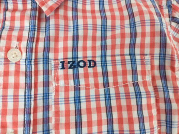 Boys IZOD Plaid Size M (6/7) Long Sleeve Button Up Shirt - Image 5