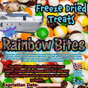 BoatToad Freeze dried products, BoatToad Freeze Dried Candies, BoatToad Rainbow Bites, Elevated STL