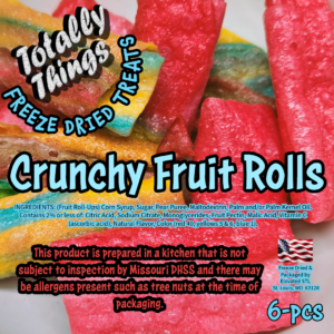 Totally Things Crunchy Fruit Rolls, Freeze Dried Fruit Roll Ups, ElevatedSTL, Treats